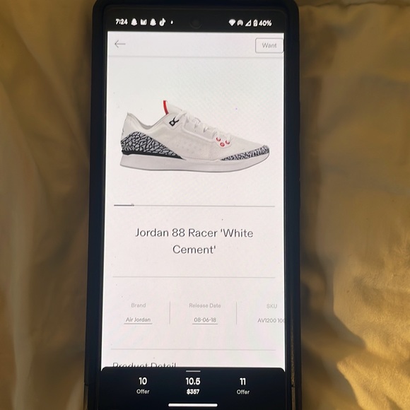 Jordan 88 Racer “White Cement” Color-Way *AUTHENTIC* - Picture 10 of 10